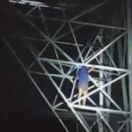 auraiya news man climbs high tension pole after family dispute