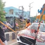 narendra car pulling kanwar yatra 2026 aligarh