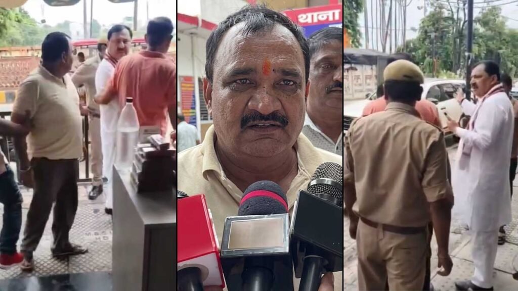 मुरादाबाद में दो बड़े नेताओं में जमकर गाली-गलौज: हादसे के बाद बिगड़ा मामला, वीडियो हुआ वायरल