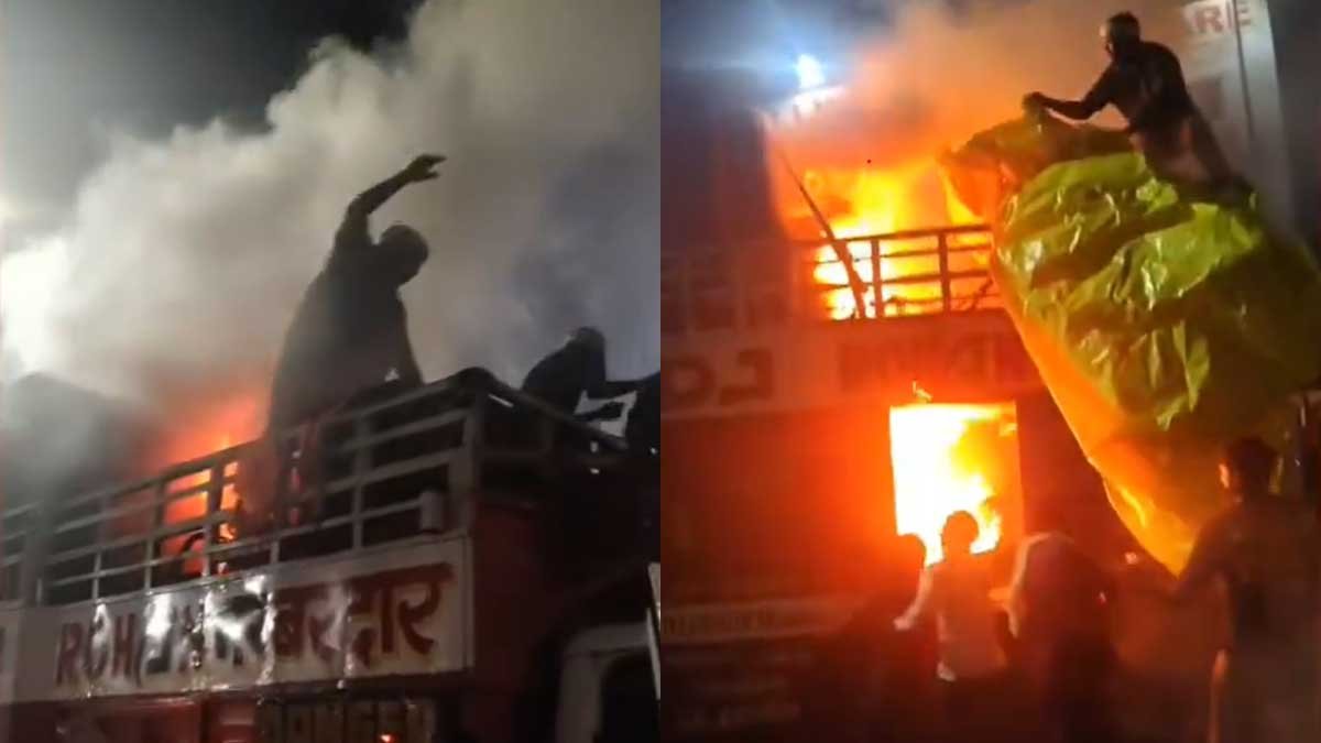 kanwariya dj fire rajabpur highway amroha
