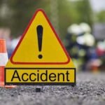 rampur accident news road father killed by car
