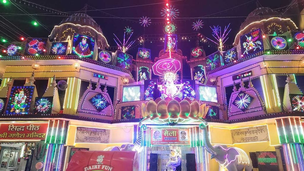Temporary police station for the Ganesh Chauth fair in Chandausi