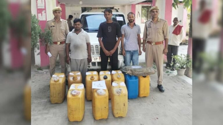 amroha diesel theft gang busted cctv yaksh app 3 arrested