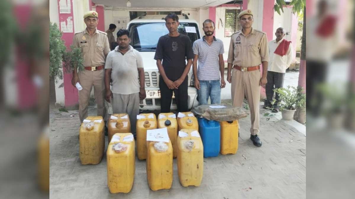 amroha diesel theft gang busted cctv yaksh app 3 arrested