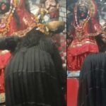 amroha muslim woman wearing burqa worships kali temple video