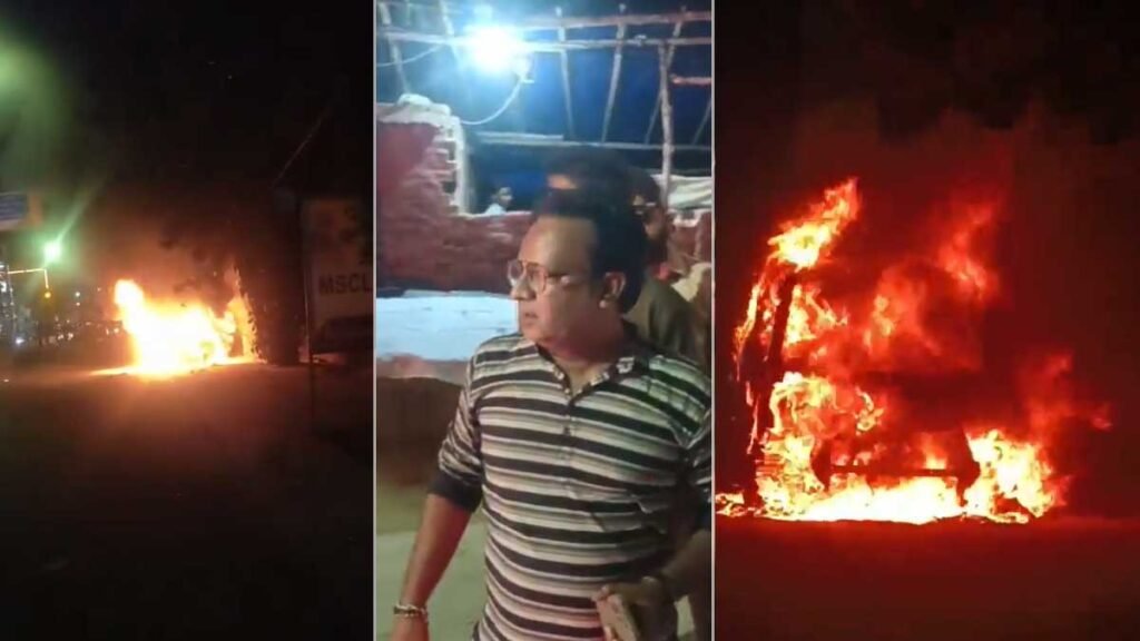 मुरादाबाद में बड़ा हादसा टला, बीच सड़क जलने लगी वैगनआर, अधिवक्ता ने कूदकर बचाई जान