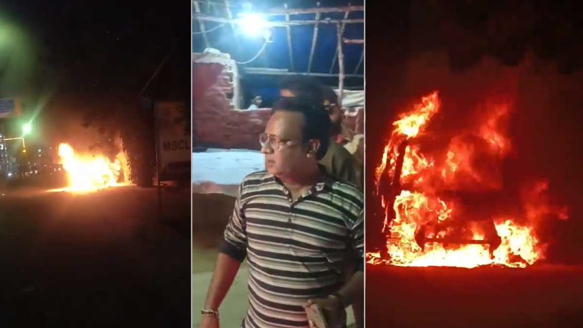 moradabad wagonr car fire kanth road advocate
