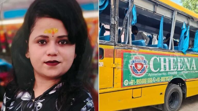 Kanpur Road Accident school bus dumper teacher death 10 injured