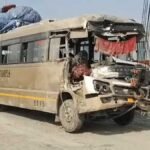amroha accident nh9 bus tractor trolley 2 dead 11 injured