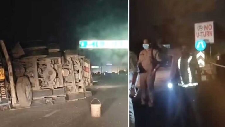 lucknow formalin chemical tanker leak kisan path