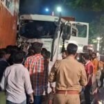moradabad accident dumper canter rescue driver vicky